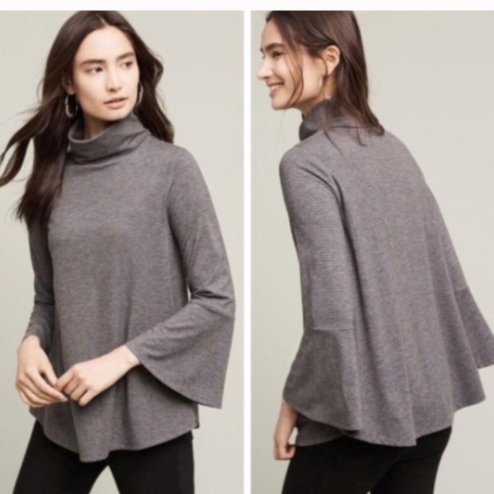 Anthropologie Bell Sleeve Turtleneck by Postmark